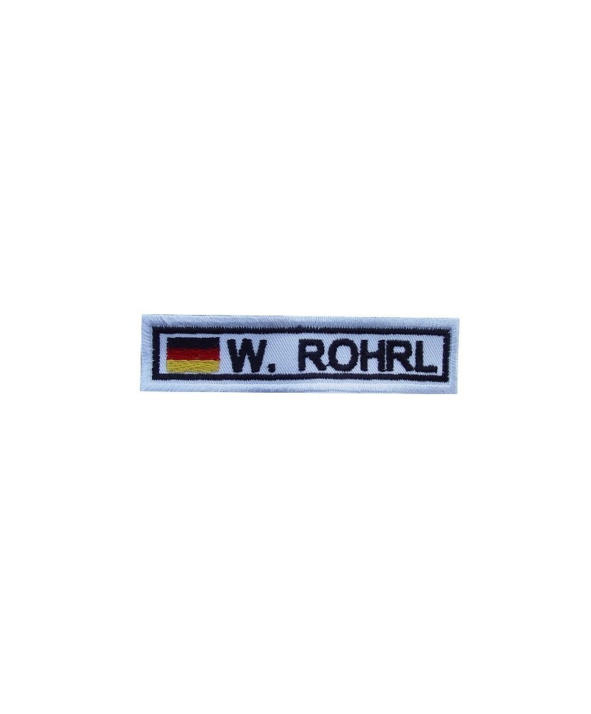 Patch emblema bordado 10X2.3 WALTER ROHRL ALEMANHA