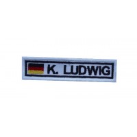 Embroidered patch 10X2.3 KLAUS LUDWIG GERMANY