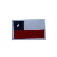 Patch emblema bordado 6X3,7 bandeira CHILE