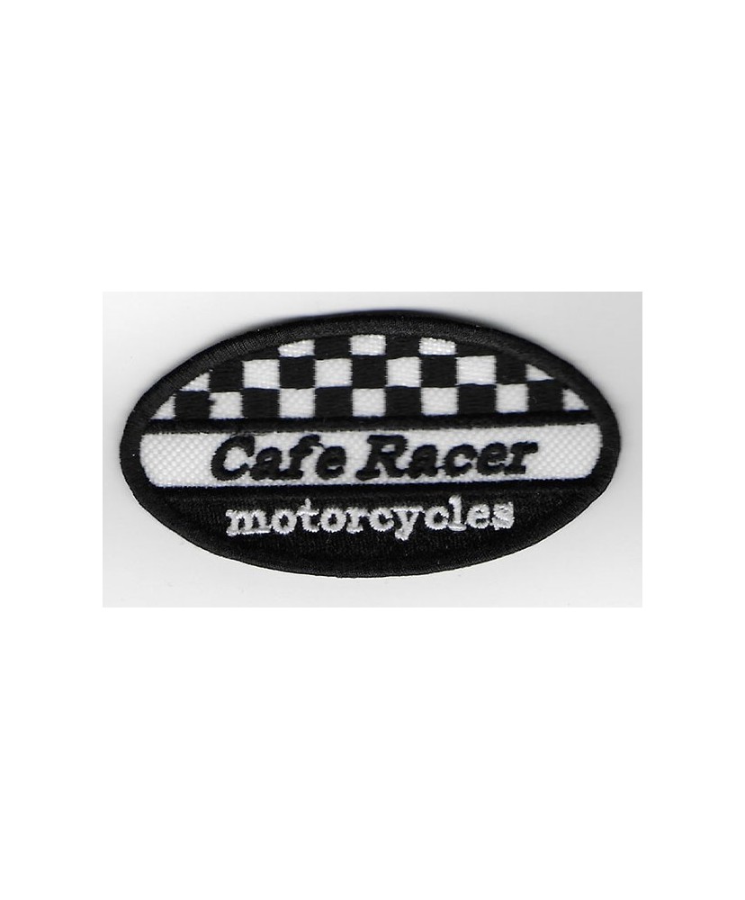 1593 Embroidered patch sew on 9x5 CAFE RACER MOTORCYCLES