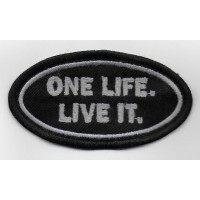1954 Parche emblema bordado 9x5 ONE LIFE - LIVE IT