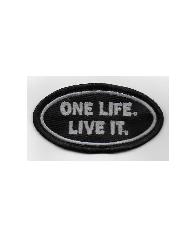 1954 Parche emblema bordado 9x5 ONE LIFE - LIVE IT