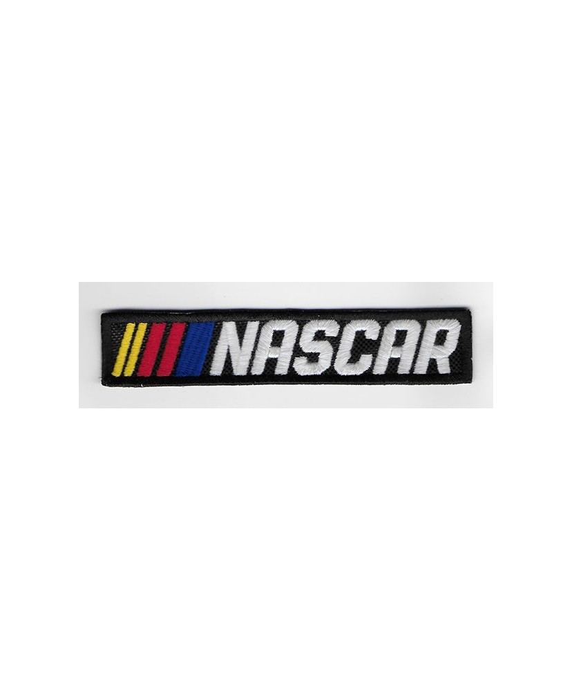 2285 Embroidered sew on patch 11x2 NASCAR white