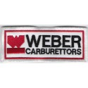 0546 Parche emblema bordado 10x4 WEBER CARBURATTORS