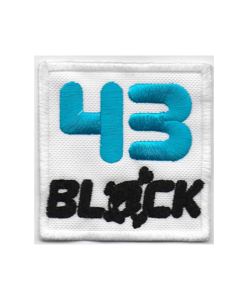 0884 Patch emblema bordado 7x7 nº 43 KEN BLOCK
