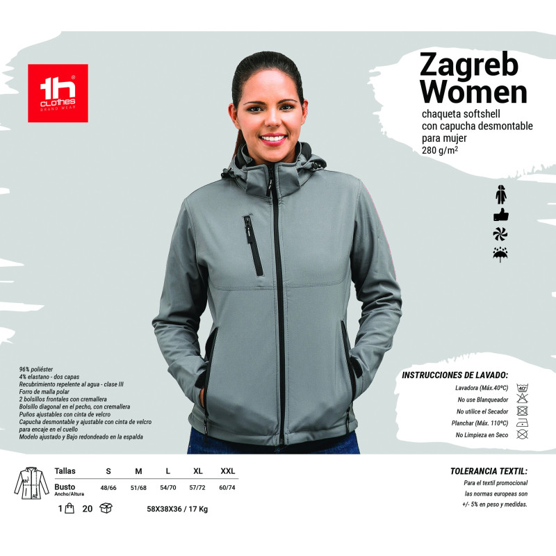 1912 casaco softshell senhora com capucho personalisado 1 patch
