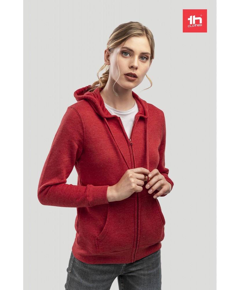 2359 WOMEn's sweat hooded jacket THC AMSTERDAM WOMAN full zip