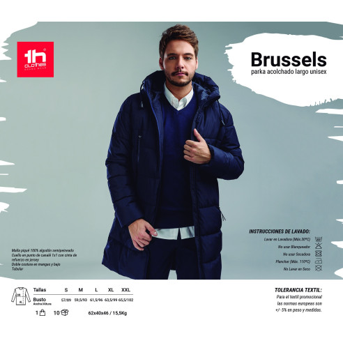 2360 PARKA LONG MOLTONÉ UNISEX THC BRUSSELS