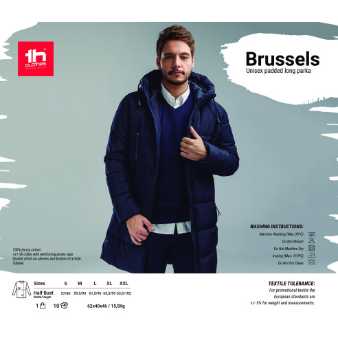 2360 PARKA LONG MOLTONÉ UNISEX THC BRUSSELS