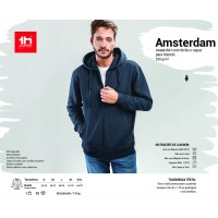 2358 Veste sweat zippé THC AMSTERDAM homme avec capuche
