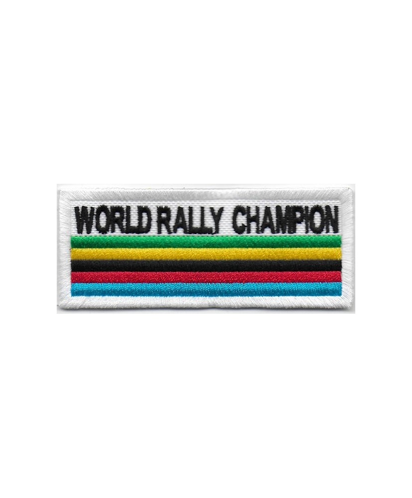2389 Parche emblema bordado 10x4 FIAT WORLD RALLY CHAMPION
