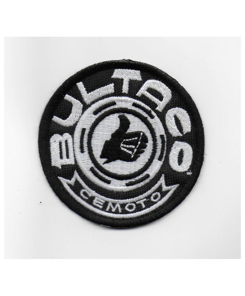 1225 Patch emblema bordado 7x7 BULTACO CEMOTO MADE IN SPAIN cinza