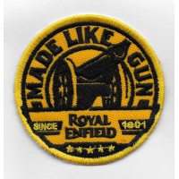 2579 Parche emblema bordado 7x7 ROYAL ENFIELD made like a gun