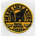 2579 Embroidered patch 7x7 ROYAL ENFIELD made like a gun