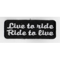 2619 Embroidered sew on patch 10x3 LIFE'S TO SHORT TO DRIVE BORING CARS