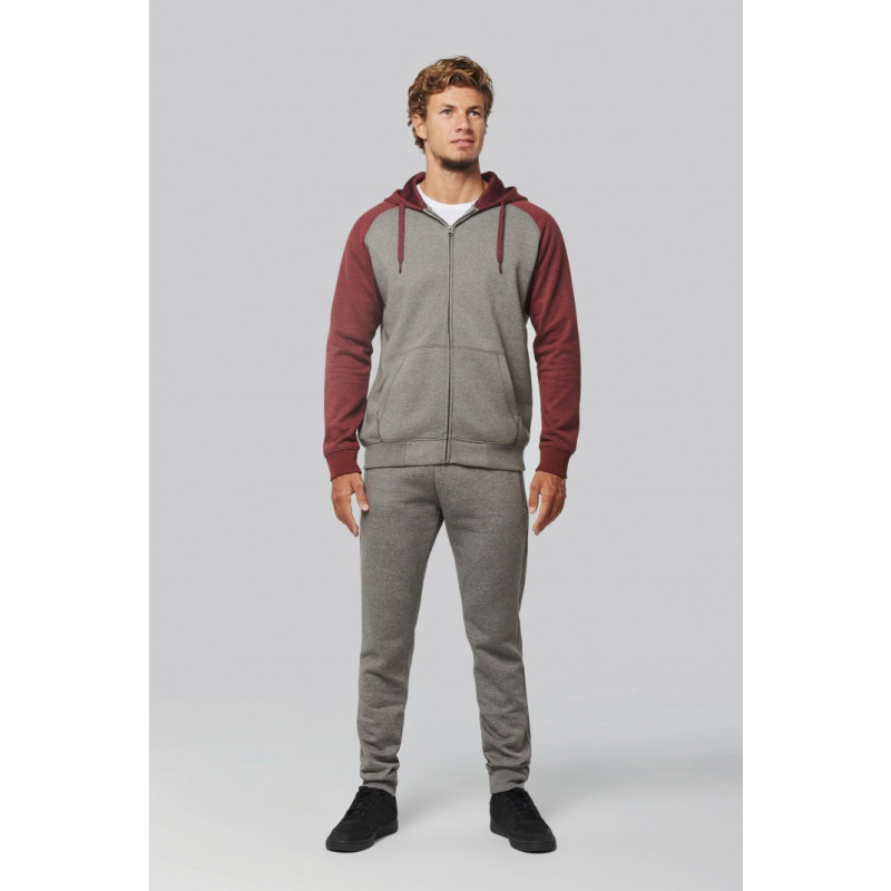 2767 Veste molleton zippée capuche bicolore unisexe Proact