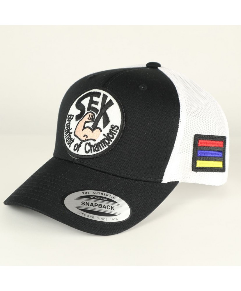 2723 JAMES HUNT SEX BREAKFAST OF CHAMPIONS ADULT RETRO TRUCKER 6 PANELS CAP yupoong classics