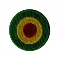 Patch emblema bordado 4x4 bandeira reggae Vespa