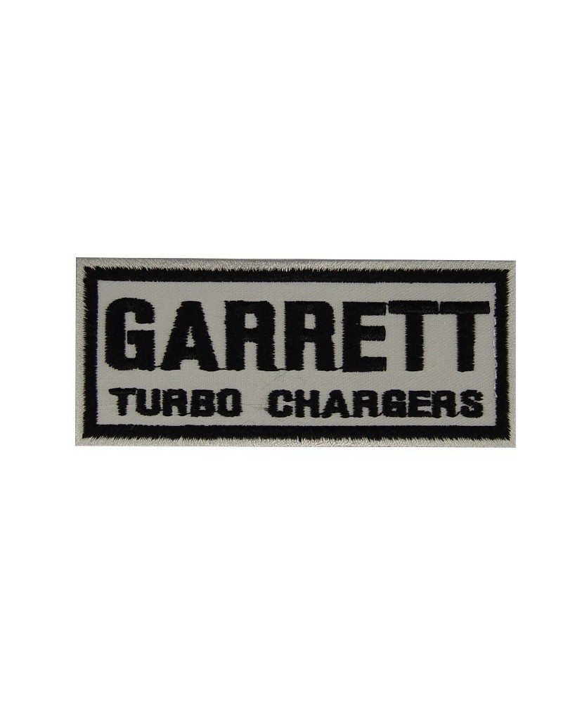 Patch emblema bordado 10x4 GARRETT TURBO CHARGERS