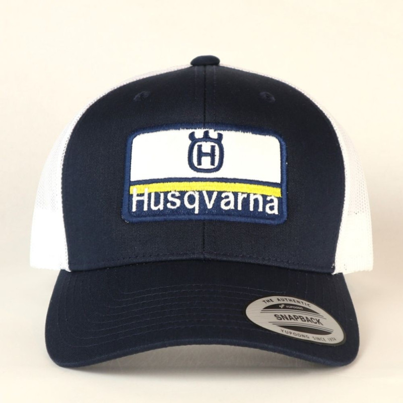 2906 CASQUETTE HUSQVARNA  RETRO TRUCKER ADULTE 6 PANNEAUX Yupoong Classics