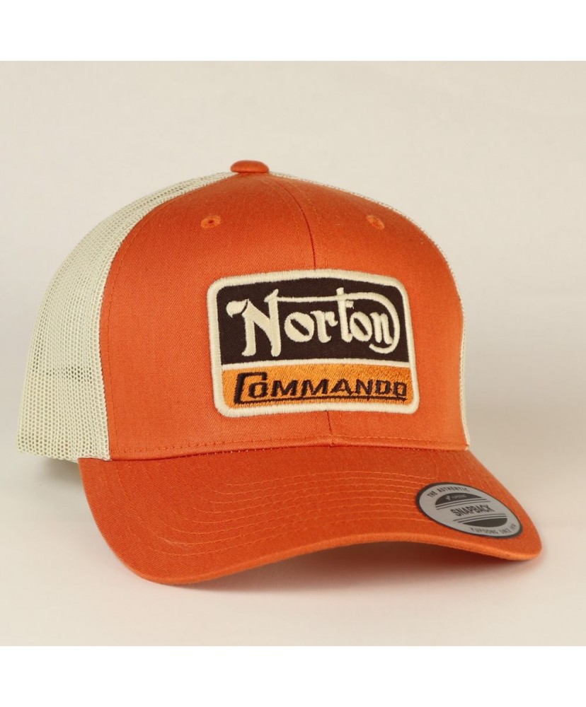 2908 CASQUETTE NORTON COMMANDO RETRO TRUCKER ADULTE 6 PANNEAUX yupoong classics