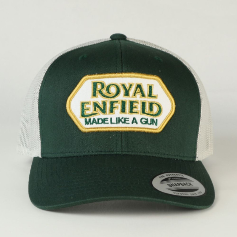 2920 BONÉ ROYAL ENFIELD MADE LIKE A GUN RETRO TRUCKER ADULTO 6 PAINÉIS yupoong classics