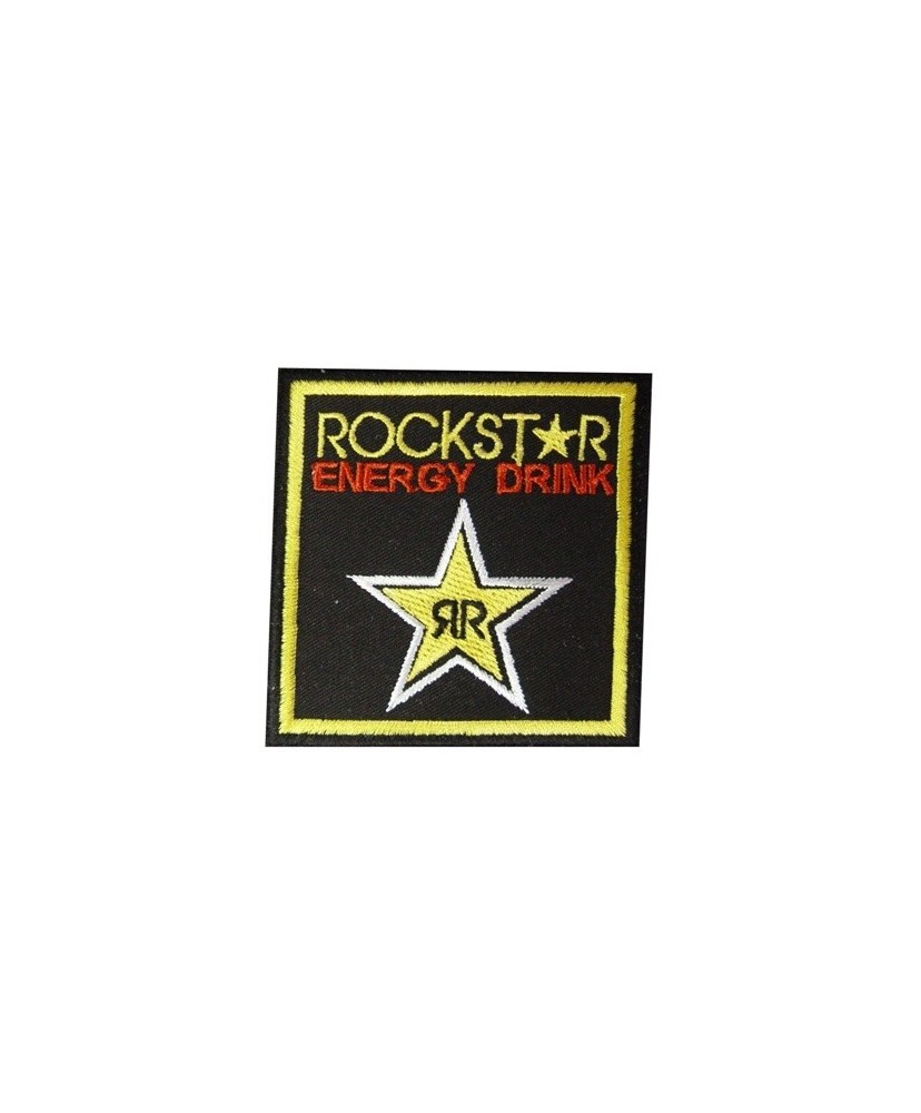 Patch emblema bordado 7x7 RockStar energy drink