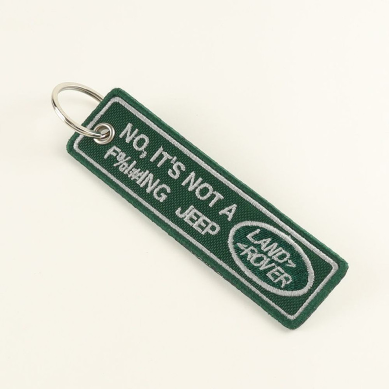 3168 porte-clé LAND ROVER , IT'S NOT A FUC..NG JEEP 125mm X 33mm